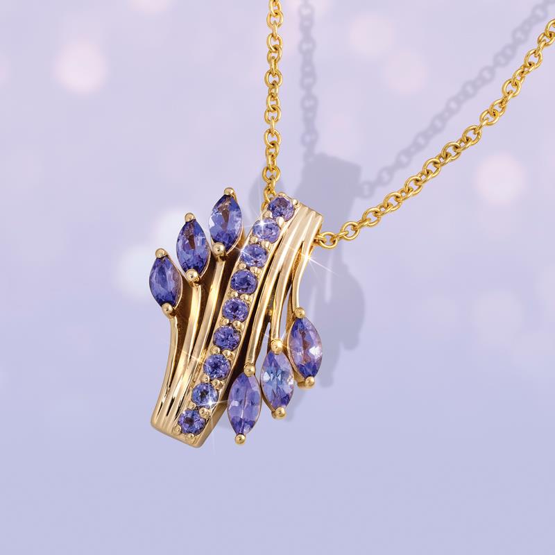 Manyara Tanzanite Pendant, Chain & Earrings